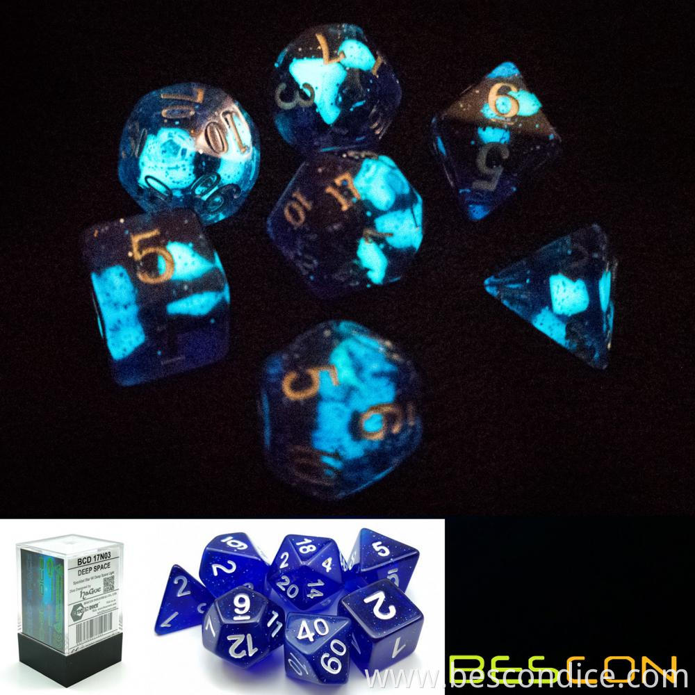 Deep Space Glowing Rpg Polyhedral Dice Set 1 Deep Space Glowing Rpg Polyhedral Dice Set 1